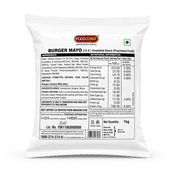 FoodCoast Burger Mayo 1kg