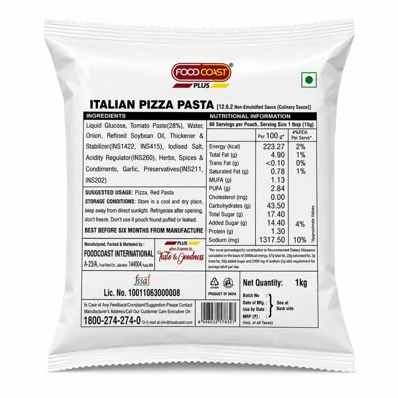 FoodCoast Italian Pizza Pasta 1kg