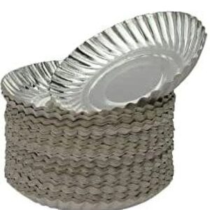 Disposable – Silver Paper Plate 100Pcs