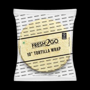 Fresh 2 Go – Ambient 10 Inch Plain Tortilla Wrap (RTC) 640gm (Pack of 10)