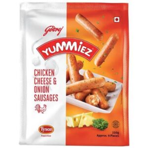 Godrej Yummiez – Chicken Cheese & Onion Sausages 250g